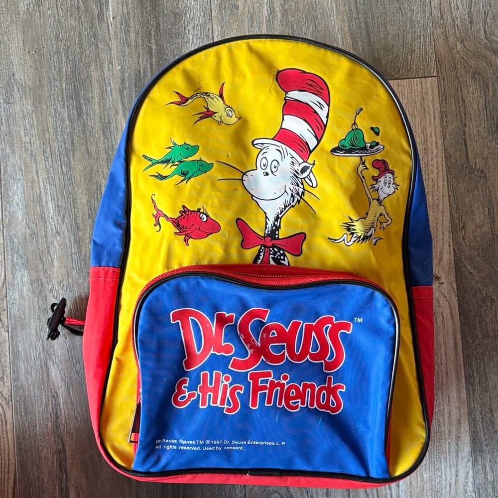 VINTAGE Dr. Seuss and His Friends Backpack